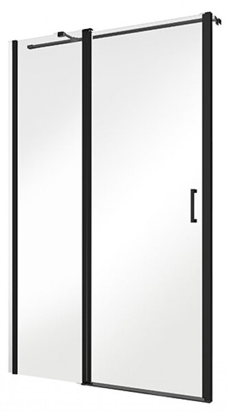 Besco Jednokřídlé sprchové dveře EXO-C BLACK 100x190 (110x190, 120x190) pro instalaci do niky - bez vaničky Rozměry (cm): šířka: 100