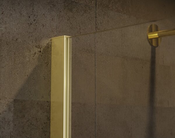 Besco Sprchový kout Walk-In ECO-N GOLD 90x195 (100x195, 110x195, 120x195) - bez vaničky Rozměry (cm): šířka: 90