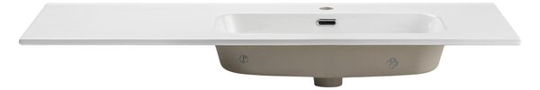 Comad Nábytkové keramické umyvadlo s odkládací plochou GO 2 120CM R DP, 121x46 cm, bílá lesklá