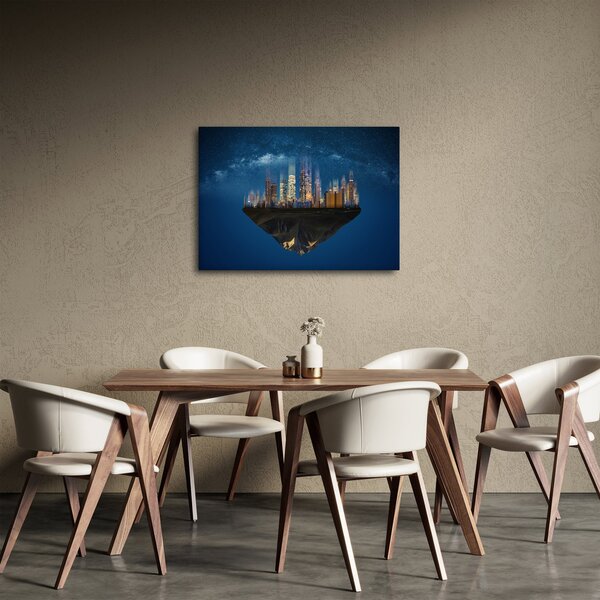 Obraz - Velkoměsto plující prostorem (70x50 cm)
