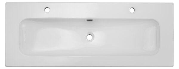 Comad Nábytkové keramické umyvadlo FLY 120 2TH DP, 121x46 cm, bílá lesklá