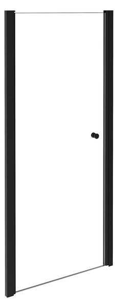 Besco Jednokřídlé sprchové dveře SINCO BLACK 80x195 (90x195) pro instalaci do niky - bez vaničky Rozměry (cm): šířka: 80