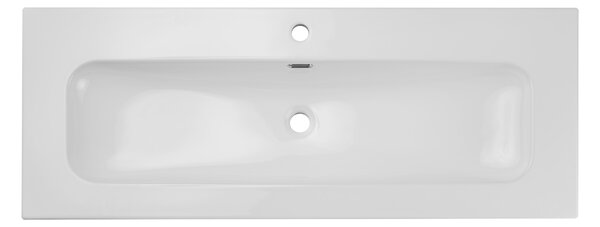 Comad Nábytkové keramické umyvadlo FLY 120D DP, 121x46 cm, bílá lesklá