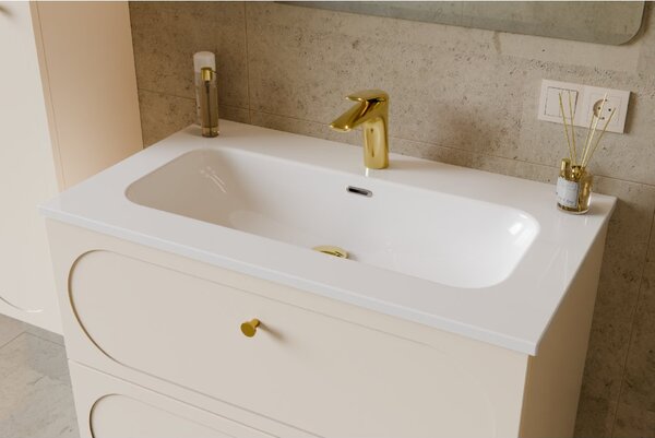 Comad Nábytkové keramické umyvadlo FLY WHITE GLOSS UM 80-46 DP, 81x46 cm, bílá lesklá