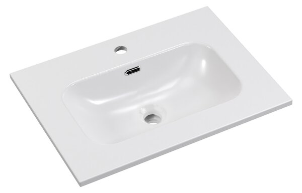 Comad Nábytkové keramické umyvadlo FLY WHITE GLOSS UM 60-46 DP, 61x46 cm, bílá lesklá