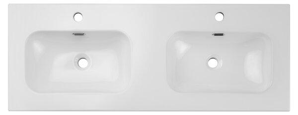 Comad Nábytkové keramické dvojumyvadlo FLY 120D DP, 121x46 cm, bílá lesklá