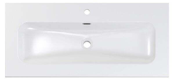 Comad Nábytkové keramické umyvadlo FLY WHITE GLOSS UM 100-46 DP, 101x46 cm, bílá lesklá
