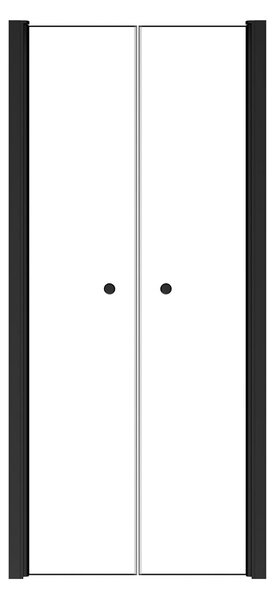Besco Dvoukřídlé sprchové dveře SINCO DUE BLACK 80x195 (90x195) pro instalaci do niky - bez vaničky Rozměry (cm): šířka: 80