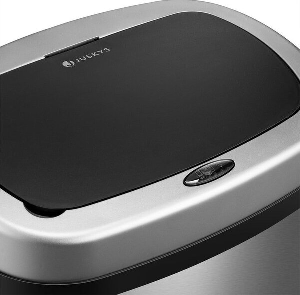 Automatický bezdotykový odpadkový koš 70 l – stříbrný