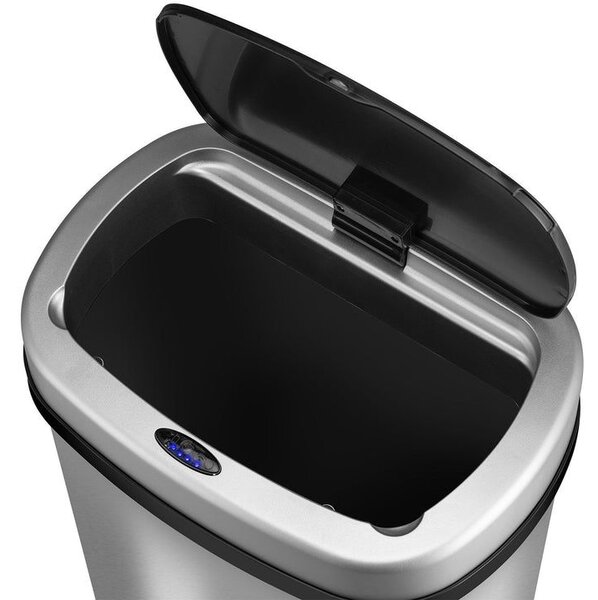 Automatický bezdotykový odpadkový koš 70 l – stříbrný