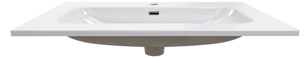 Comad Nábytkové keramické umyvadlo FLY WHITE GLOSS UM 80-46 DP, 81x46 cm, bílá lesklá