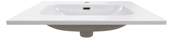 Comad Nábytkové keramické umyvadlo FLY WHITE GLOSS UM 60-46 DP, 61x46 cm, bílá lesklá