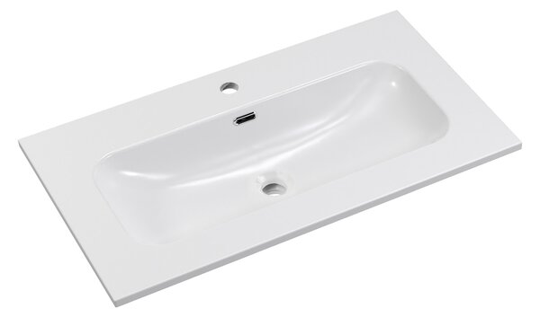 Comad Nábytkové keramické umyvadlo FLY WHITE GLOSS UM 80-46 DP, 81x46 cm, bílá lesklá