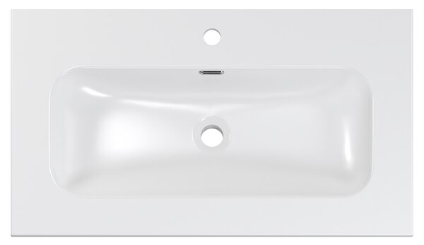 Comad Nábytkové keramické umyvadlo FLY WHITE GLOSS UM 80-46 DP, 81x46 cm, bílá lesklá