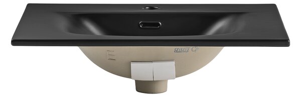 Comad Nábytkové keramické umyvadlo SKY 1 BLACK MATT 60 DP, 61x46 cm, černá matná