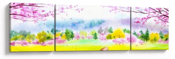 Obraz - Malovaný srneček, aquarel (170x50 cm)