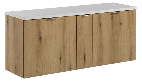 Comad Koupelnová skříňka pod deskové umyvadlo set Nova Oak 140 dub coast evoke/bílá