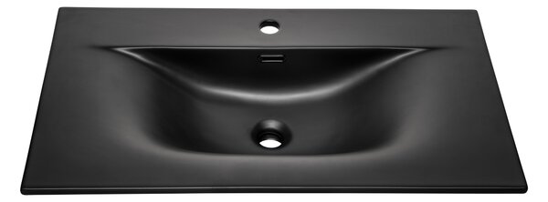 Comad Nábytkové keramické umyvadlo SKY 1 BLACK MATT 80 DP, 81x46 cm, černá matná