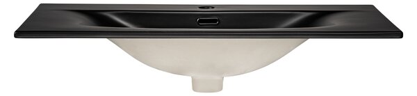 Comad Nábytkové keramické umyvadlo SKY 1 BLACK MATT 80 DP, 81x46 cm, černá matná