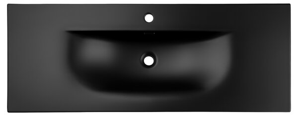 Comad Nábytkové keramické umyvadlo SKY 1 BLACK MATT 120 DP, 121x46 cm, černá matná