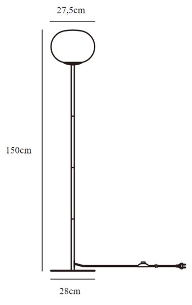 Stojací lampa Nordlux Alton Barva: Opálové sklo / mosaz