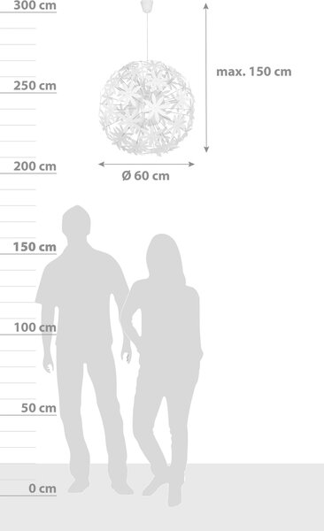 ZÁVĚSNÉ SVÍTIDLO, 60/60/150 cm Globo - Online Only svítidla, Online Only