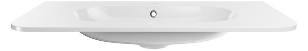 Comad Nábytkové umyvadlo z konglomerátu PURE WHITE GLOSS, 100x46 cm, bílá lesklá