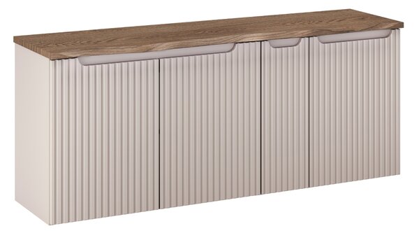 Comad Koupelnová skříňka pod deskové umyvadlo set Nova Cashmere 140 kašmír/dub cassela
