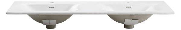 Comad Nábytkové keramické dvojumyvadlo SKY 1 120D DP, 121x46 cm, bílá matná