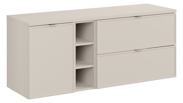 Comad Koupelnová skříňka pod deskové umyvadlo set Bella Cashmere 140 cm kašmír