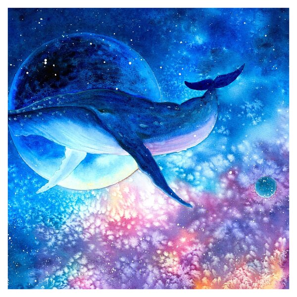 Obraz - Vesmírná velryba (30x30 cm)