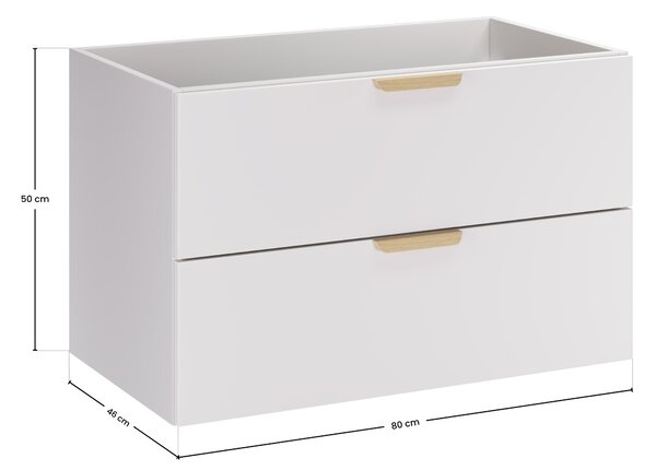 Comad Koupelnová skříňka pod umyvadlo Aster White 80 bílá