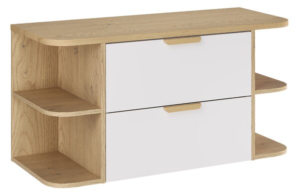 Comad Koupelnová skříňka pod deskové umyvadlo set Aster White 100 bílá/dub cremona