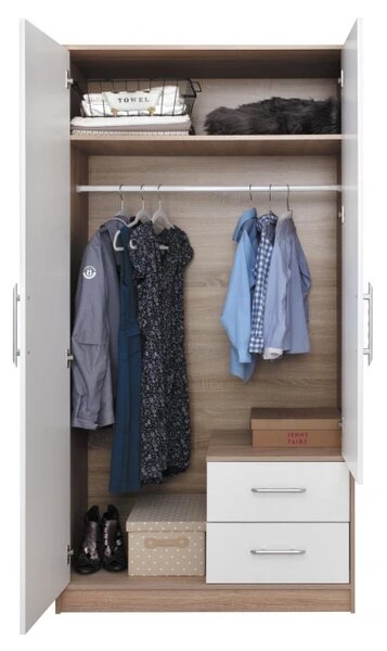 Šatní skříň Smart 100 cm Antracit, Antracit