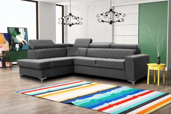 Sedací souprava Gloss fresh, levá, šedá (Terra 96)