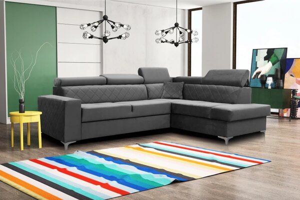 Sedací souprava Gloss fresh, pravá, šedá (Terra 96)
