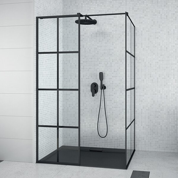 Besco Sprchový kout Walk-In EXCEA 100x80 (100x90, 120x80, 120x90), výška 190 cm - bez vaničky Rozměry (cm): 100x80
