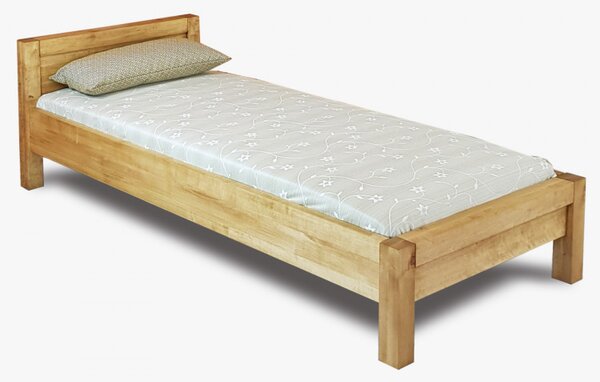 Moderní jednolůžková postel masiv barva Antic, 90 x 200 cm