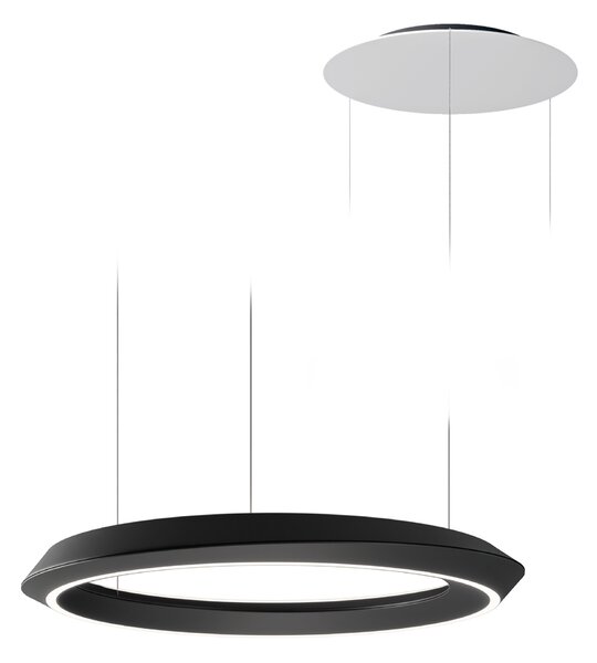Lodes 19921 2027 Tidal, kulaté závěsné svítidlo LED 33W 2700K, matná černá/bílá, průměr 60cm, TRIAC