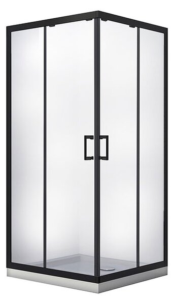 Besco Čtvercový sprchový kout MODERN BLACK SQ 80x80 (90x90), výška 190 cm - bez vaničky Rozměry (cm): 80x80