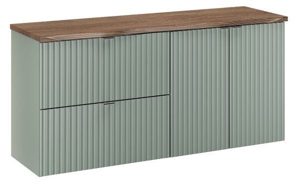 Comad Koupelnová skříňka pod deskové umyvadlo set Line Reed Green 120 zelená/dub cassela