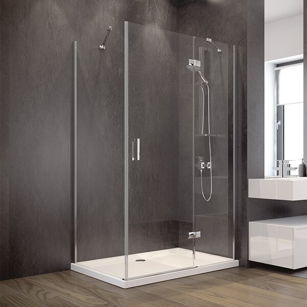 Besco Obdélníkový sprchový kout VIVA R 100x80 (120x80, 120x90), výška 195 cm - bez vaničky Rozměry (cm): 100x80, Orientace: Levá