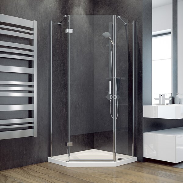 Besco Pětiúhelníkový sprchový kout VIVA PE 90x90, výška 195 cm - bez vaničky Rozměry (cm): 90x90, Orientace: Levá
