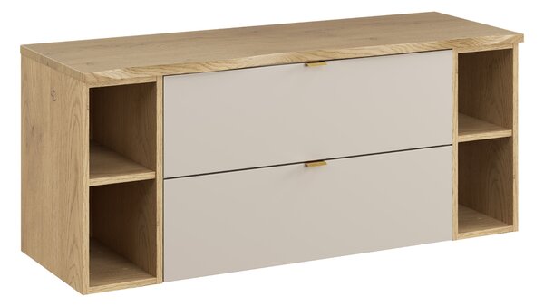 Comad Koupelnová skříňka pod deskové umyvadlo set Dalia Cashmere 120 kašmír/dub cremona