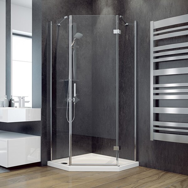 Besco Pětiúhelníkový sprchový kout VIVA PE 90x90, výška 195 cm - bez vaničky Rozměry (cm): 90x90, Orientace: Levá