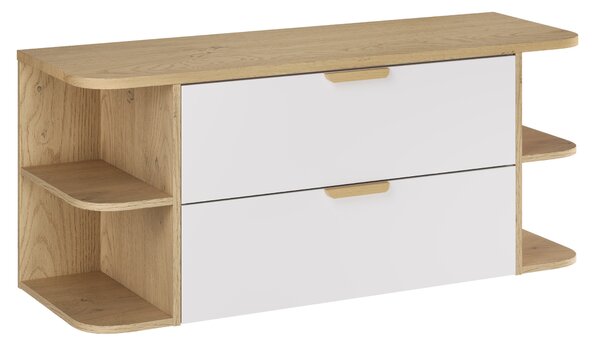 Comad Koupelnová skříňka pod deskové umyvadlo set Aster White 120 bílá/dub cremona