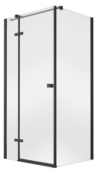 Besco Čtvercový sprchový kout PIXA BLACK SQ 90x90, výška 195 cm - bez vaničky Orientace: Pravá