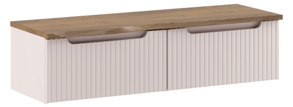 Comad Koupelnová skříňka pod deskové umyvadlo set Nova Cashmere 120 kašmír/dub cassela