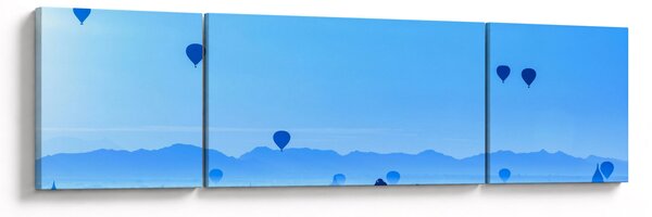 Obraz - Balóny nad krajinou (170x50 cm)