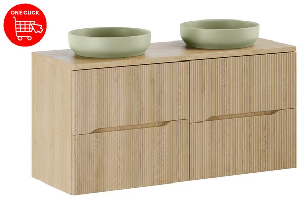 Comad Koupelnová skříňka s deskovými umyvadly set Nordic Cremona 120 dub cremona